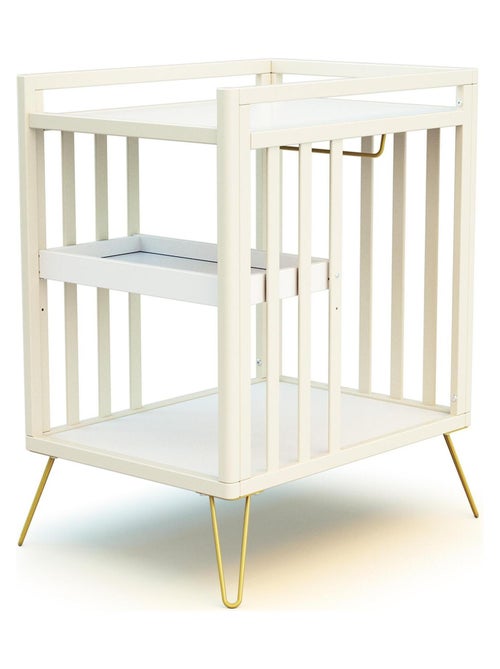 JURABABY - Fasciatoio com 2 prateleiras ONLY legno - Faggio/Giallo - 76 x 56 x 94 cm - Kiabi