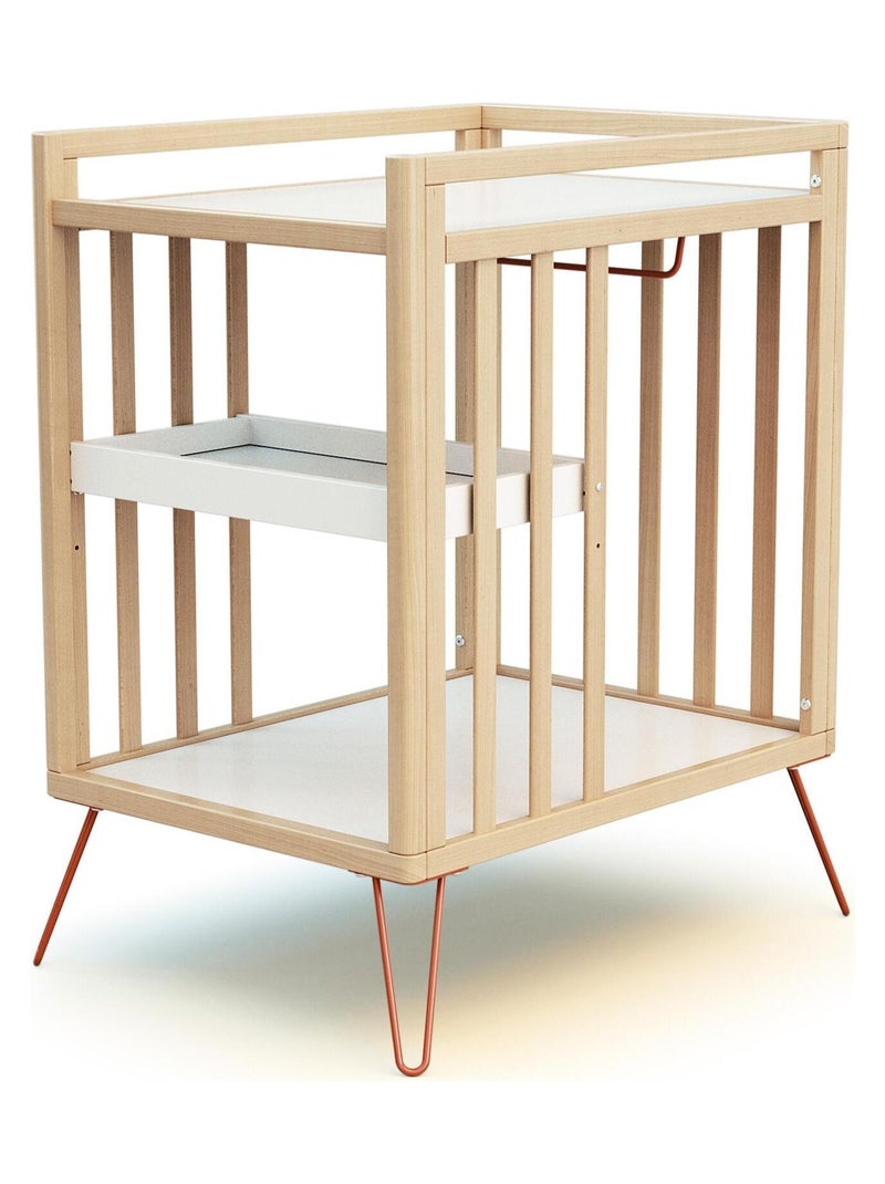 JURABABY - Fasciatoio com 2 prateleiras ONLY legno - Faggio/Terracotta - 76 x 56 x 94 cm Marrone - Kiabi