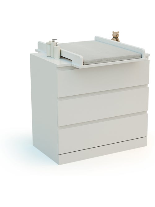 JURABABY - KIRA Fasciatoio universale in legno da 50 cm per cassettiera - Bianco - Kiabi JURABABY - KIRA Fasciatoio universale in legno da 50 cm per cassettiera - Bianco - Kiabi