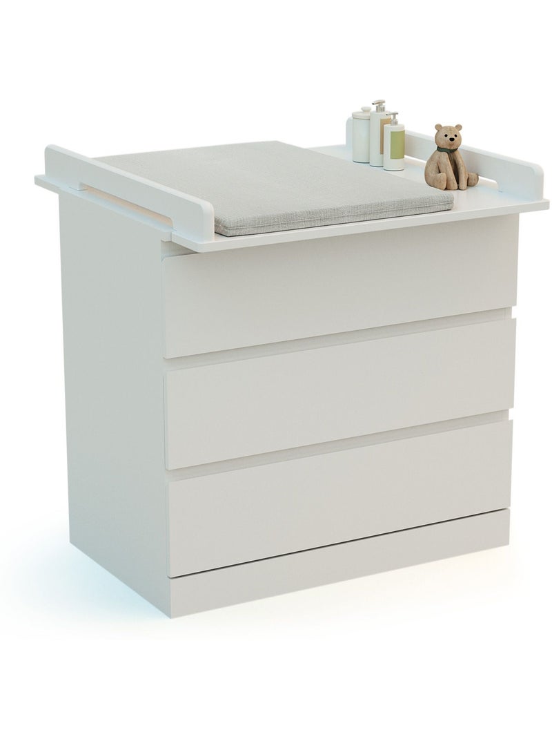 Jurababy - kira fasciatoio universale in legno da 70 cm per cassettiera per bambini - bianco Bianco - Kiabi