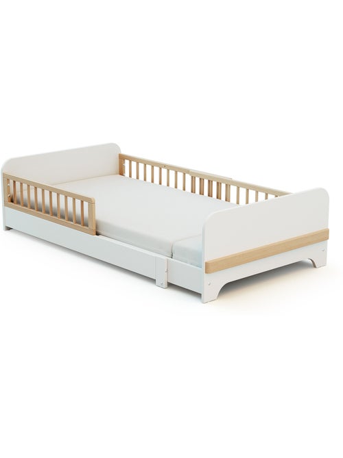 JURABABY - Letto estensibile per bambini in legno 80x140-165-190 CARROUSEL con materasso - Bianco - Kiabi