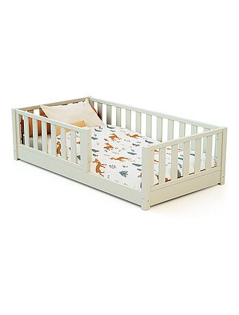 JURABABY - Letto per bambini a terra in legno 70x140 cm SONHO MINI - Rosa cipria