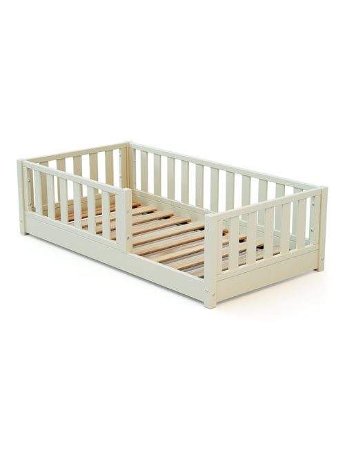 JURABABY - Letto per bambini a terra in legno 70x140 cm SONHO MINI - Bianco Perla - Kiabi