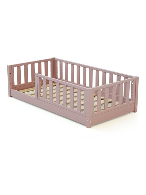 JURABABY - Letto per bambini a terra in legno 70x140 cm SONHO MINI - Rosa cipria - Kiabi