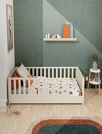 JURABABY - Letto per bambini a terra in legno SONHO - 90x190 - Rosa cipria