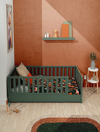 JURABABY - Letto per bambini a terra in legno SONHO - 90x190 - Rosa cipria