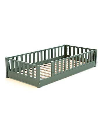 JURABABY - Letto per bambini a terra in legno SONHO - 90x190 - Rosa cipria