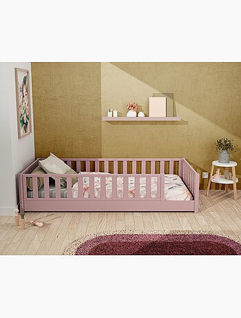 JURABABY - Letto per bambini in legno SONHO con materasso - 90x190 - Verde salvia