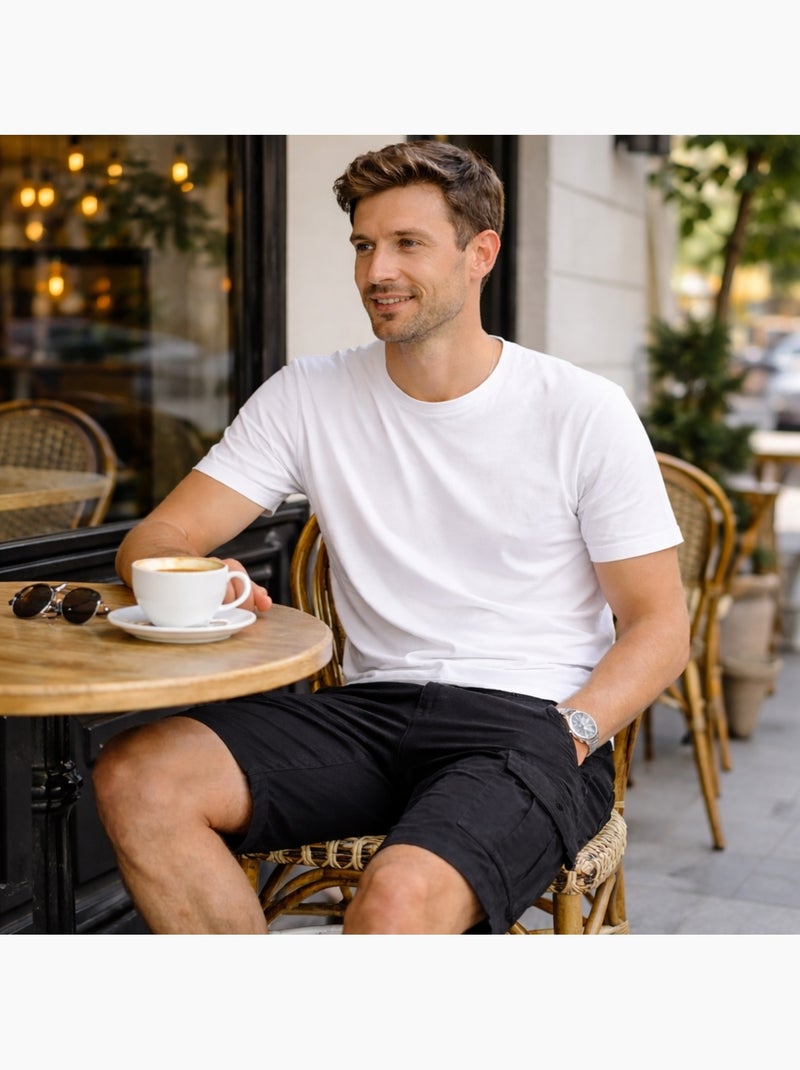 Just Emporio - Bermuda uomo dallo stile cargo casual Nero - Kiabi
