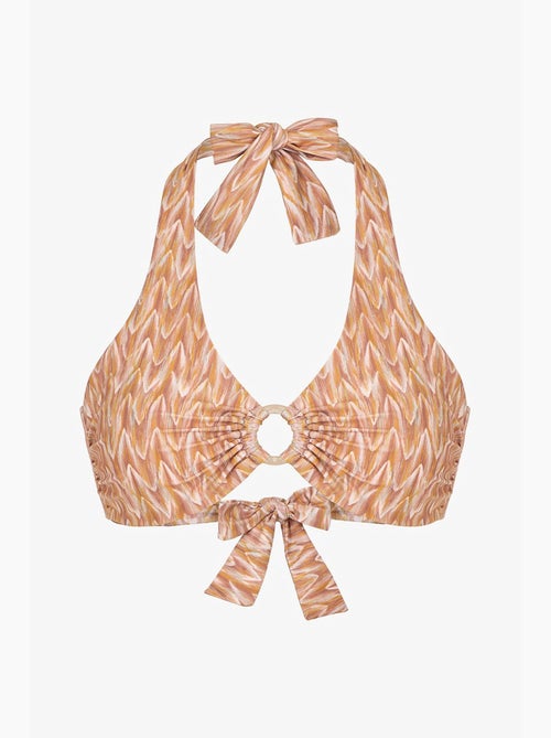 Kacie hot top bikini con motivo zigzag penti - Kiabi
