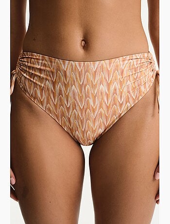 Kacie slip bikini a vita alta con stampa zigzag penti