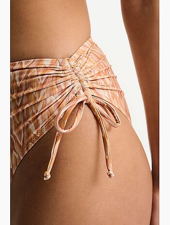 Kacie slip bikini a vita alta con stampa zigzag penti