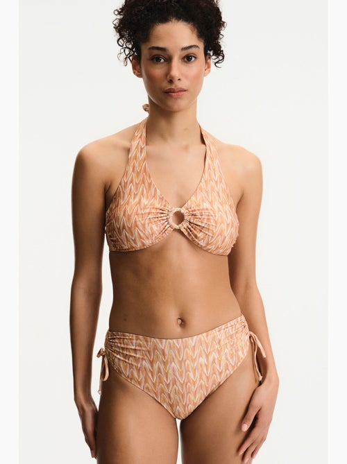 Kacie slip bikini a vita alta con stampa zigzag penti - Kiabi