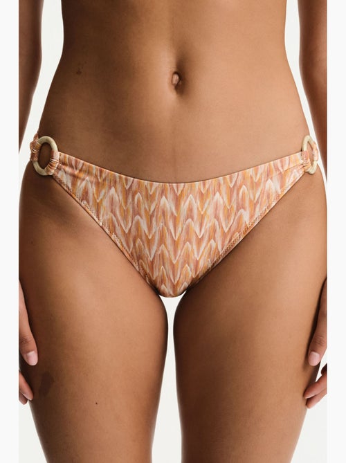 Kacie slip bikini con motivo zigzag laterale e vita media penti - Kiabi Kacie slip bikini con motivo zigzag laterale e vita media penti - Kiabi