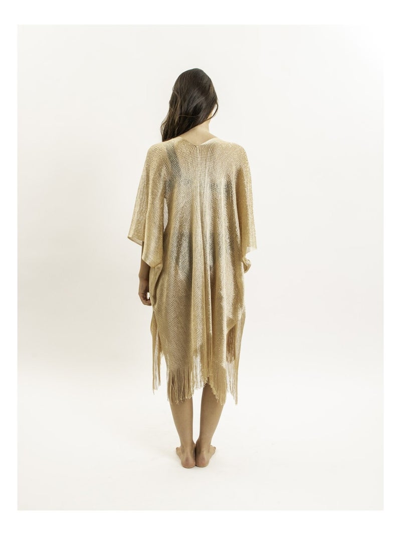 Kaftan con lurex KARONA Nero Dorato - Kiabi
