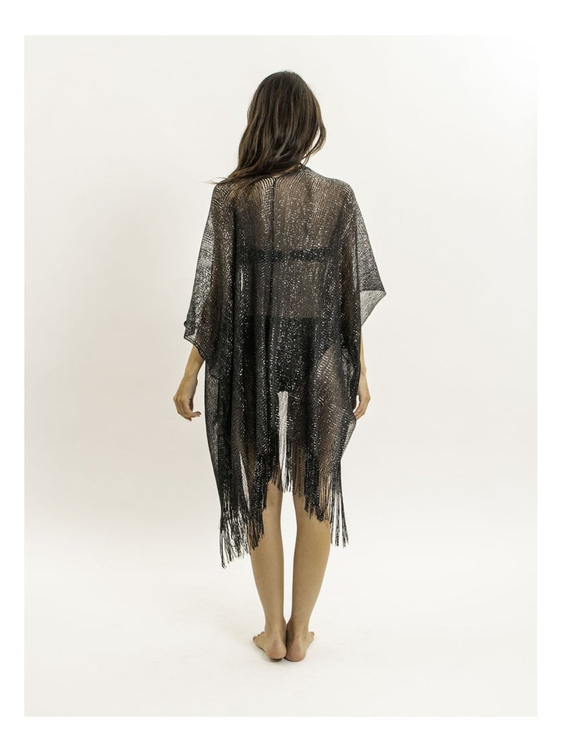 Kaftan con lurex KARONA Nero - Kiabi
