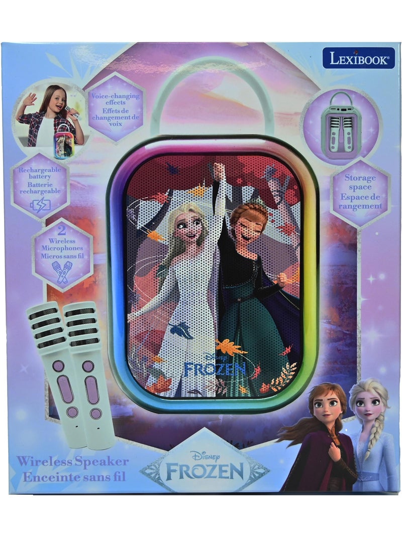 Karaoke Bluetooth Frozen con 2 microfoni wireless Blu - Kiabi
