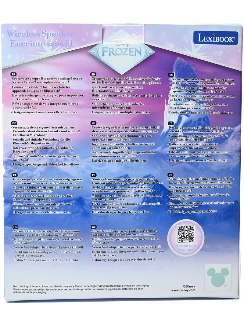 Karaoke Bluetooth Frozen con 2 microfoni wireless Blu - Kiabi
