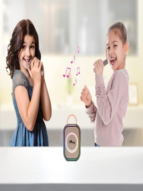 Karaoke Bluetooth rosa con 2 microfoni wireless - Kiabi