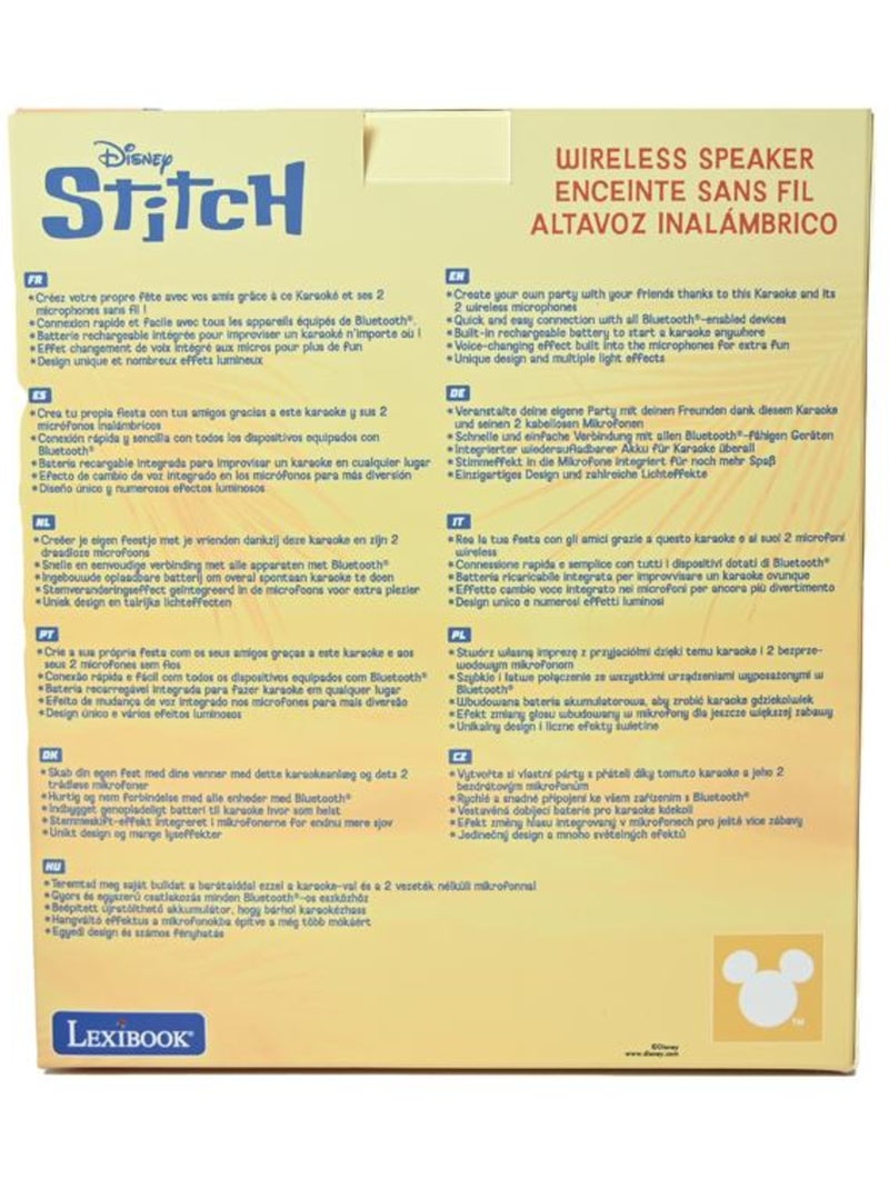 Karaoke Bluetooth Stitch con 2 microfoni senza fili Multicolore - Kiabi