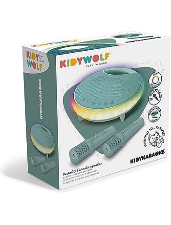 Karaoke portatile luminoso per bambini con 2 microfoni | kidywolf | kidywolf