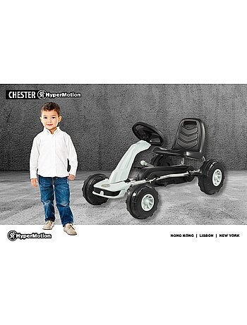 Kart a pedali bambino stile corsa 3-6 anni avanti e retromarcia freni sicuri