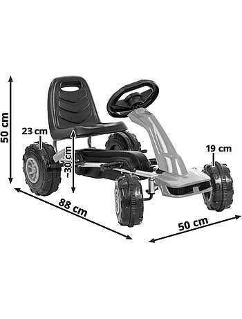 Kart a pedali bambino stile corsa 3-6 anni avanti e retromarcia freni sicuri