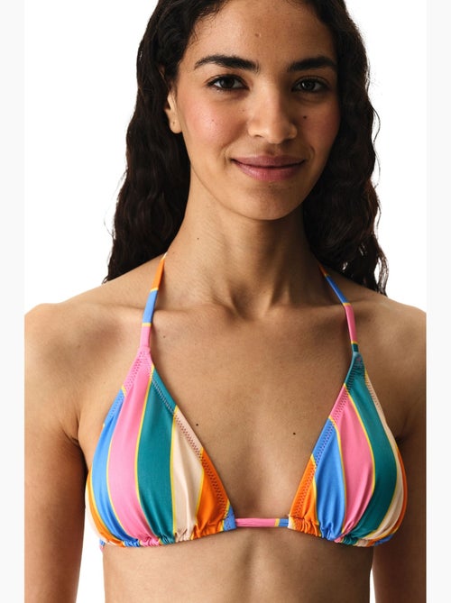 Katelyn top bikini triangolo a righe penti - Kiabi