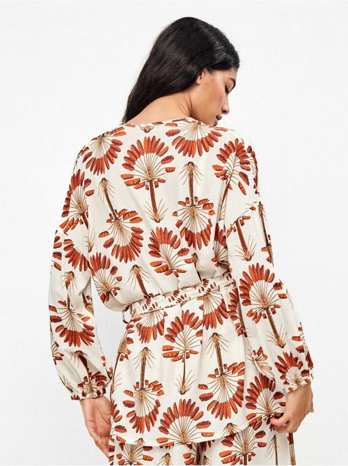 Kimono con stampa di palme - Kiabi