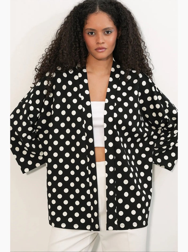 Kimono da spiaggia a pois bdart Nero - Kiabi