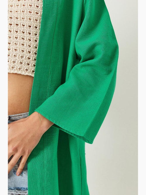 Kimono in misto viscosa e lino lucci - Kiabi