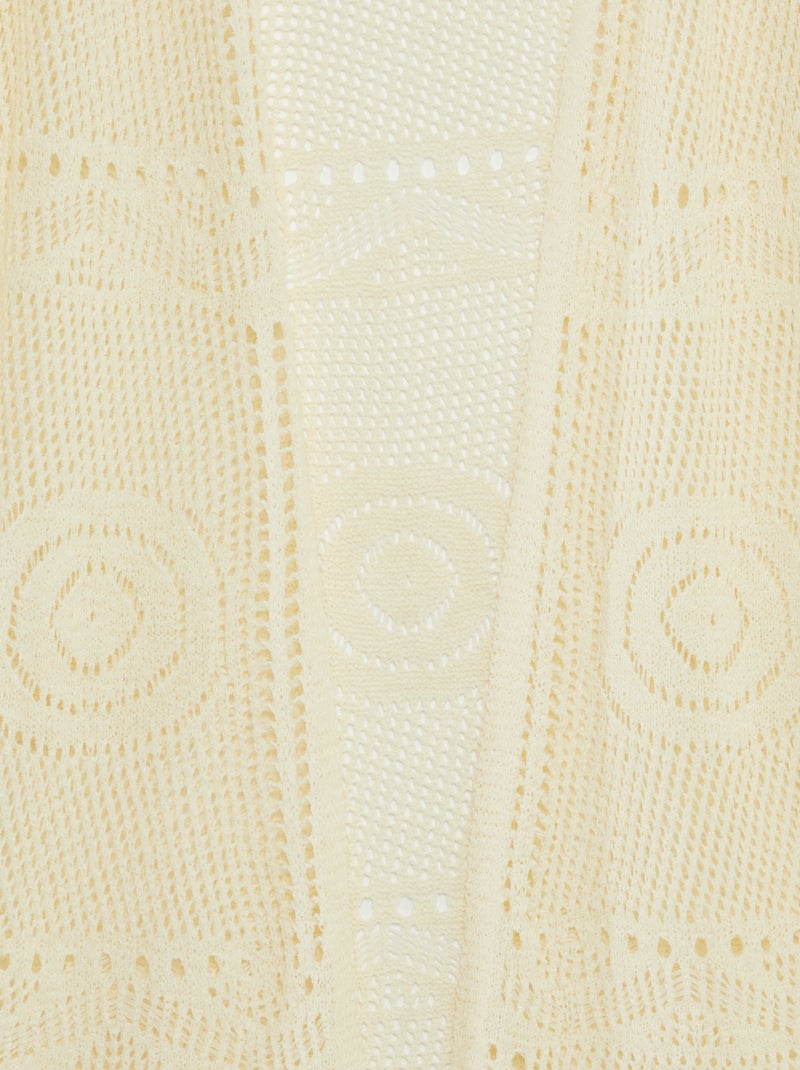 Kimono lungo lavorato a maglia 'JDY' BIANCO - Kiabi