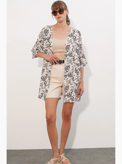 Kimono lungo stampato in viscosa bdart - Kiabi