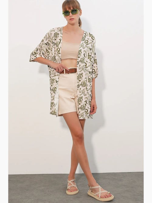 Kimono lungo stampato in viscosa bdart - Kiabi