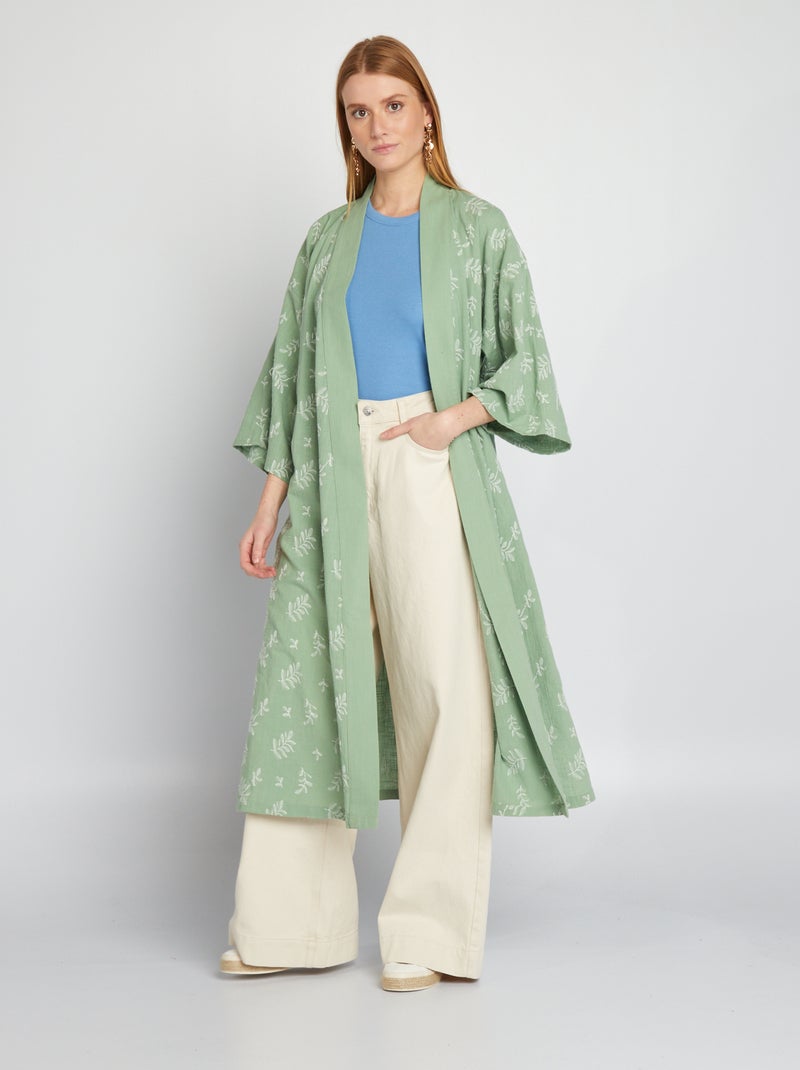 Kimono lungo VERDE - Kiabi