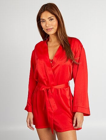 Kimono midi satinato