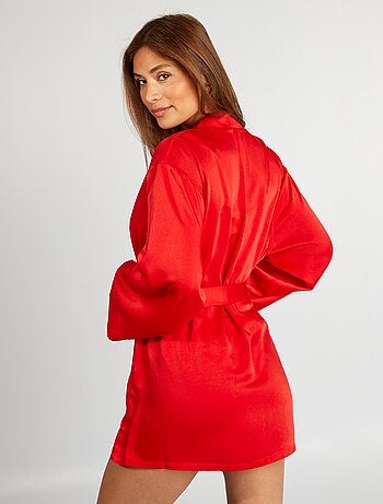 Kimono midi satinato