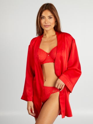 Kimono midi satinato