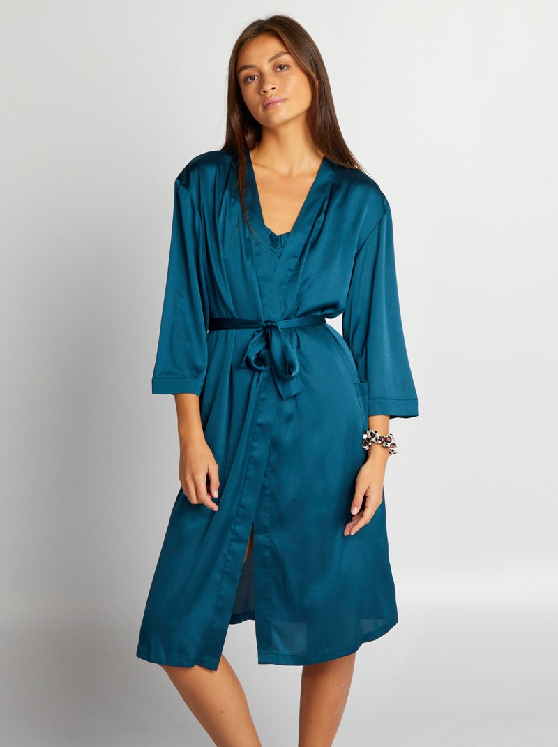 Kimono satinato BLU - Kiabi