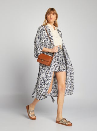 Kimono stampato con cintura