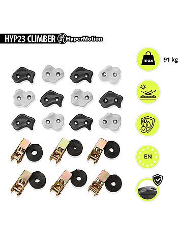 Kit arrampicata sugli alberi hypermotion 18 pezzi con cinghie e prese per bambini