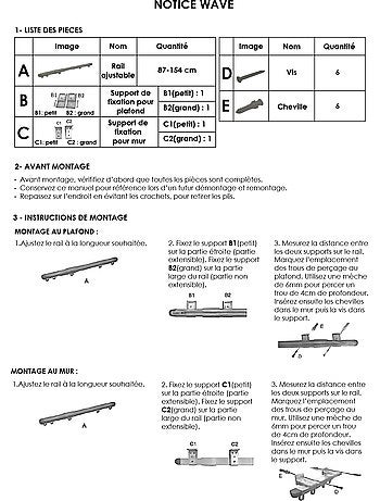 Kit binario regolabile con tendina filtrante in lino a pieghe