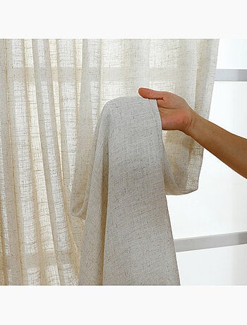 Kit binario regolabile con tendina filtrante in lino a pieghe