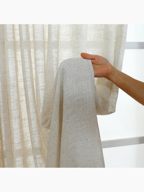 Kit binario regolabile con tendina filtrante in lino a pieghe - Kiabi