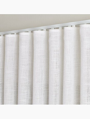 Kit binario regolabile con tendina filtrante in lino a pieghe