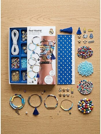 Kit braccialetti diy real madrid - oltre 1000 perline