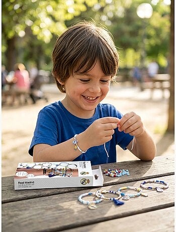 Kit braccialetti diy real madrid - oltre 1000 perline