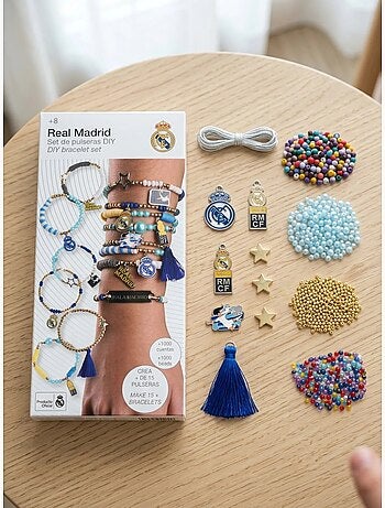 Kit braccialetti diy real madrid - oltre 1000 perline