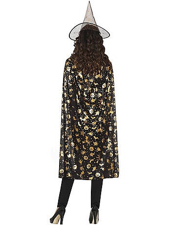 Kit costume da strega: cappello e mantello 110 cm