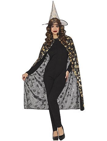 Kit costume da strega: cappello e mantello 110 cm